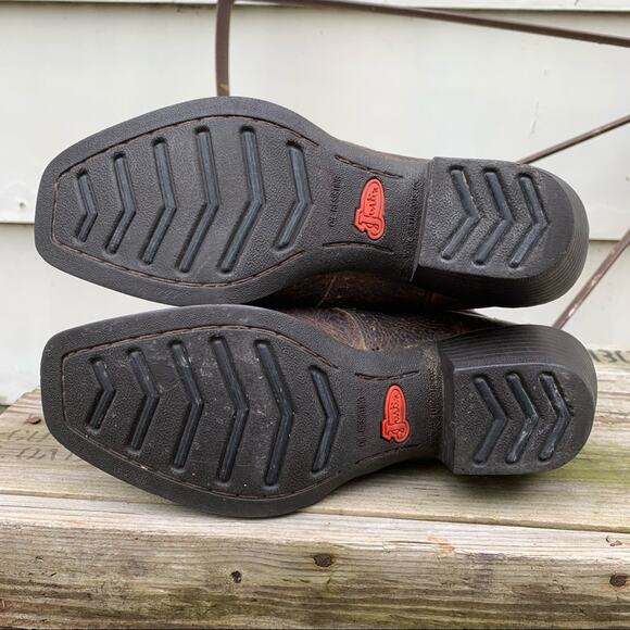 Justin Stampede Rawhide square toe cowgirl boots 6B - Picture 11 of 11